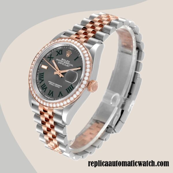 replica automatic Rolex Datejust Men's m126281rbr-0017 Rolex Calibre 2836/2813 Grey Dial - Image 3