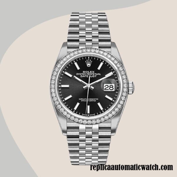 replica automatic Rolex Datejust Ladies Rolex Calibre 2836/2813 m126284rbr-0007 Hands and Markers - Image 2