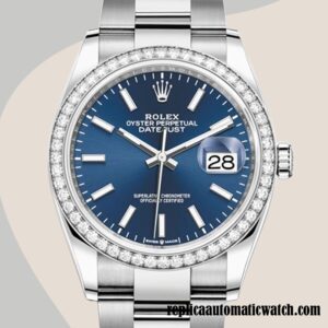 replica automatic Rolex Datejust m126284rbr-0010 Rolex Calibre 2836/2813 Ladies Silver-tone