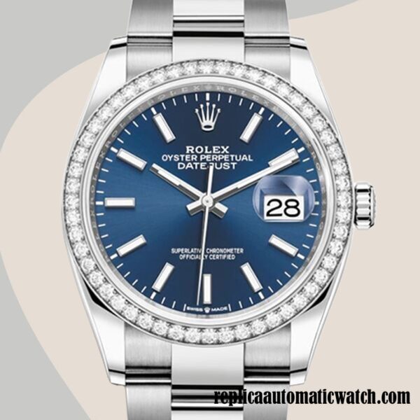 replica automatic Rolex Datejust m126284rbr-0010 Rolex Calibre 2836/2813 Ladies Silver-tone