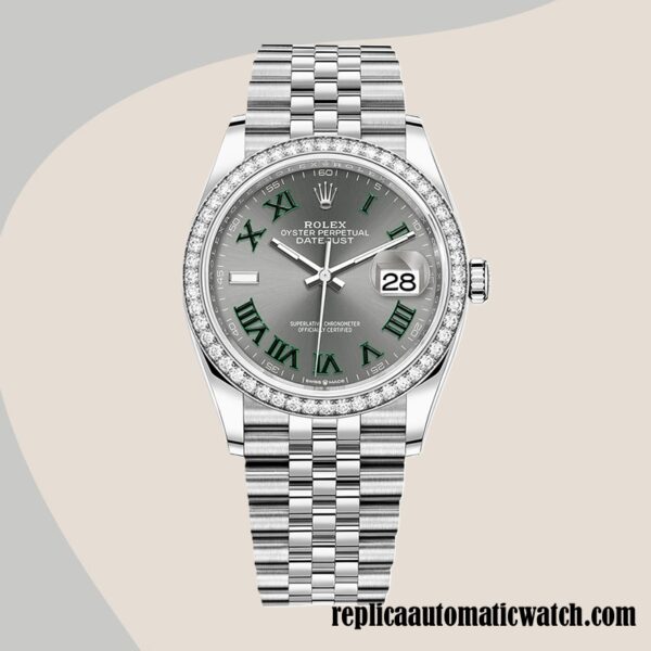 replica automatic Rolex Datejust m126284rbr-0037 Ladies Rolex Calibre 2836/2813 Silver-tone - Image 2
