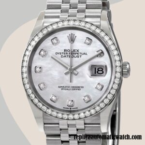 replica automatic Rolex Datejust Ladies Rolex Calibre 2836/2813 m126284rbr-0011 Mother of Pearl Dial Silver-tone