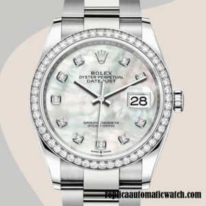 replica automatic Rolex Datejust m126284rbr-0012 Ladies Rolex Calibre 2836/2813 Silver-tone Automatic