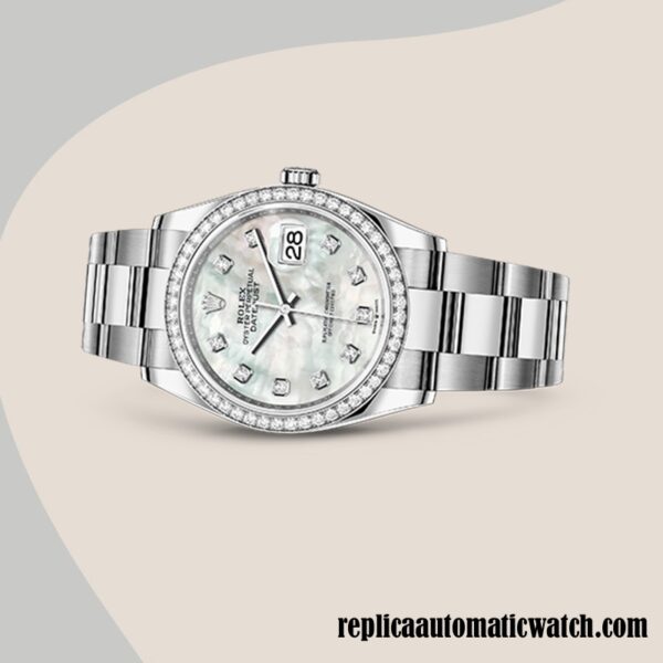 replica automatic Rolex Datejust m126284rbr-0012 Ladies Rolex Calibre 2836/2813 Silver-tone Automatic - Image 3