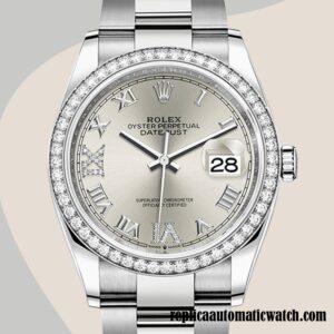 replica automatic Rolex Datejust Ladies Rolex Calibre 2836/2813 m126284rbr-0022 12mm Silver Dial