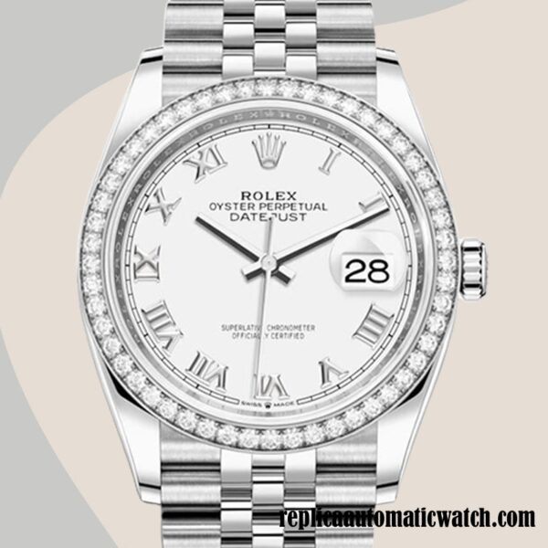 replica automatic Rolex Datejust Ladies Rolex Calibre 2836/2813 m126284rbr-0017 White Dial