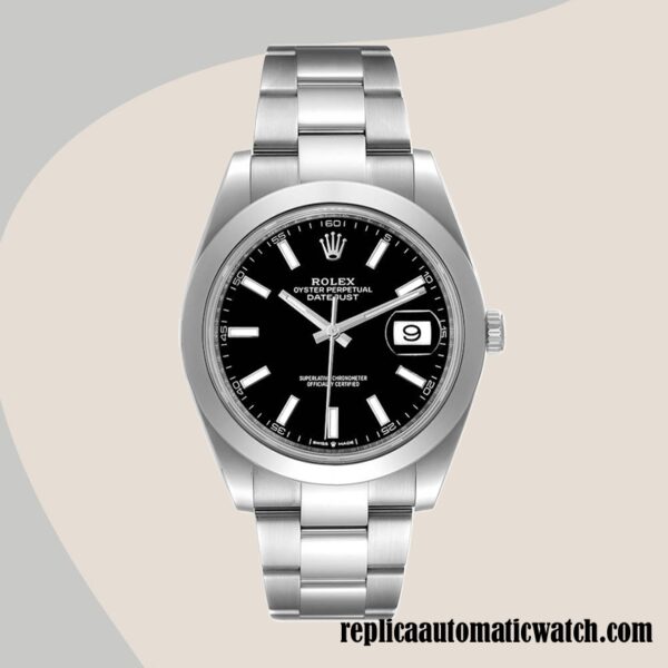 replica automatic Rolex Datejust Rolex Calibre 2836/2813 Men's m126300-0011 Black Dial - Image 2