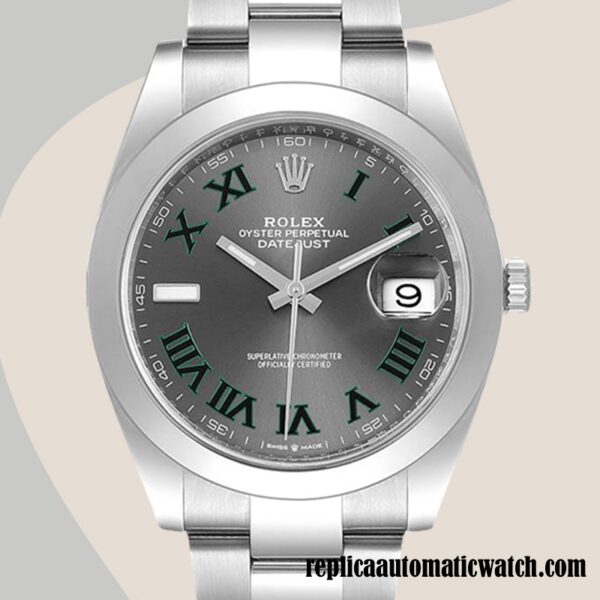 replica automatic Rolex Datejust m126300-0013 Men's Rolex Calibre 2836/2813 Wimbledon Dial