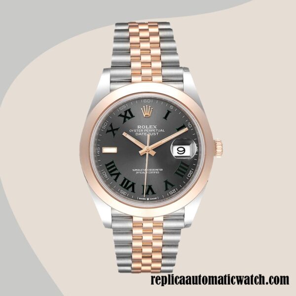 replica automatic Rolex Datejust Men's m126301-0016 Rolex Calibre 2836/2813 Hands Silver-tone - Image 2