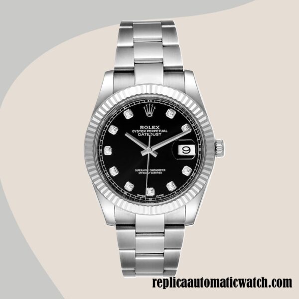 replica automatic Rolex Datejust m126334-0011 Rolex Calibre 2836/2813 Men's Silver-tone - Image 2