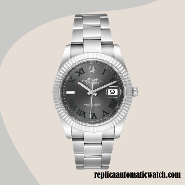 replica automatic Rolex Datejust m126334-0021 Rolex Calibre 2836/2813 Men's Silver-tone - Image 2