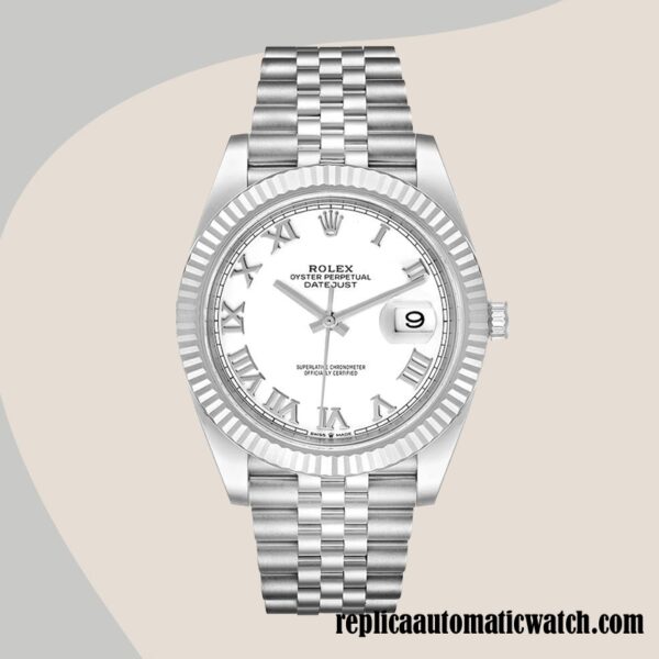 replica automatic Rolex Datejust Rolex Calibre 2836/2813 Men's 126334WRJ  White Dial - Image 2