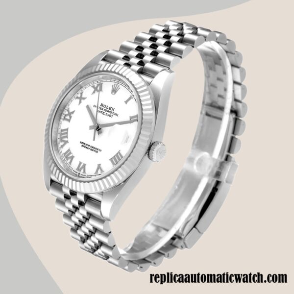 replica automatic Rolex Datejust Rolex Calibre 2836/2813 Men's 126334WRJ  White Dial - Image 3