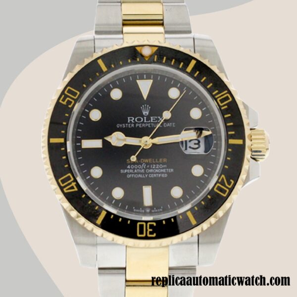 replica automatic Rolex Sea-Dweller Rolex Calibre 2836/2813 Men's m126603-0001 Gold-tone