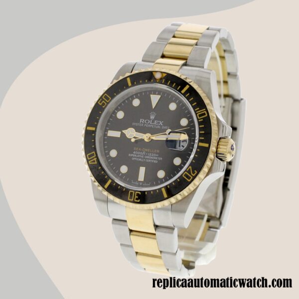 replica automatic Rolex Sea-Dweller Rolex Calibre 2836/2813 Men's m126603-0001 Gold-tone - Image 3