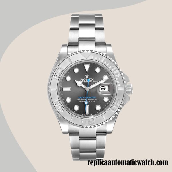 replica automatic Rolex Yacht-master m126622-0001 Men's Rolex Calibre 2836/2813 Silver-tone Automatic - Image 2