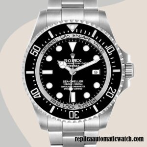 replica automatic Rolex Sea-Dweller Deepsea Men's Rolex Calibre 2836/2813 m126660-0001 Silver-tone Black Dial