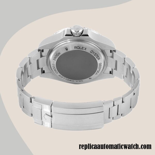 replica automatic Rolex Sea-Dweller Deepsea Men's Rolex Calibre 2836/2813 m126660-0001 Silver-tone Black Dial - Image 4