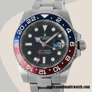 replica automatic Rolex Gmt Master Ii m126710blro-0002 Men's Rolex Calibre 2836/2813 Silver-tone Hands and Markers