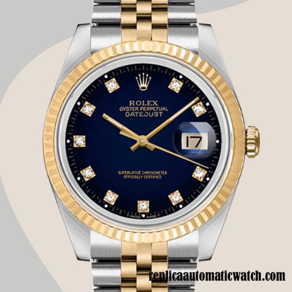 replica automatic Rolex Datejust 16233BLDJ Men's Rolex Calibre 2836/2813 12mm Blue Vignette Dial