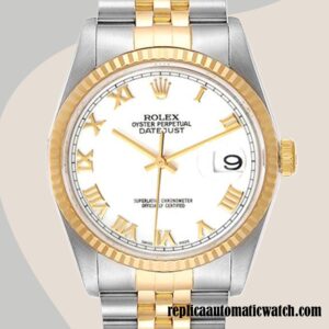 replica automatic Rolex Datejust Men's Rolex Calibre 2836/2813 16233WRJ Black Dial 12mm