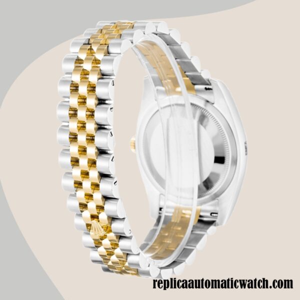 replica automatic Rolex Datejust Men's Rolex Calibre 2836/2813 16233WRJ Black Dial 12mm - Image 4