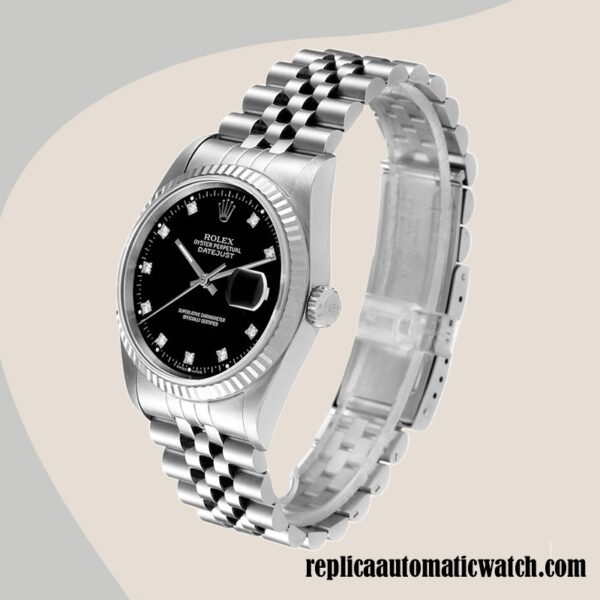 replica automatic Rolex Datejust 16234BKDJ Men's Rolex Calibre 2836/2813 Silver-tone - Image 3