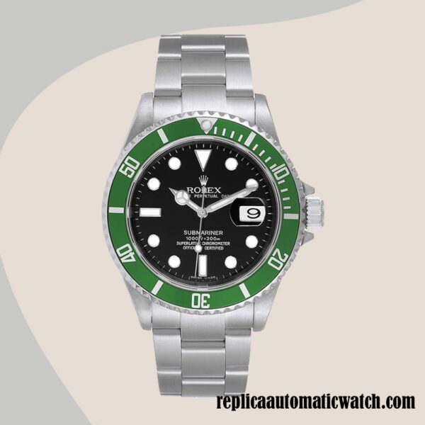 replica automatic Rolex Submariner Men's 16610LV Rolex Calibre 2836/2813 Silver-tone - Image 2