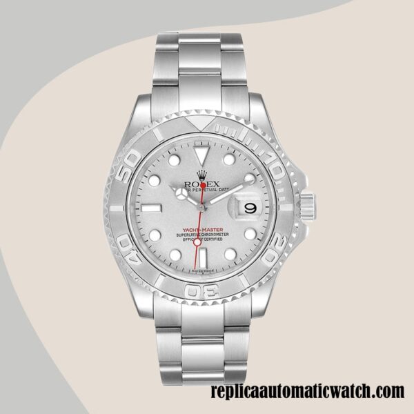 replica automatic Rolex Yacht-master Men's Rolex Calibre 2836/2813 16622SSO 15mm Silver-tone - Image 2