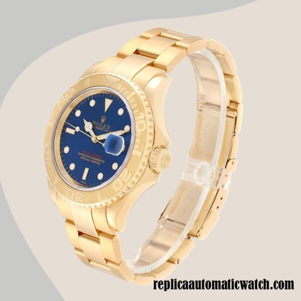 replica automatic Rolex Yacht-master 16628BLSO Rolex Calibre 2836/2813 Men's Gold-tone Automatic - Image 3