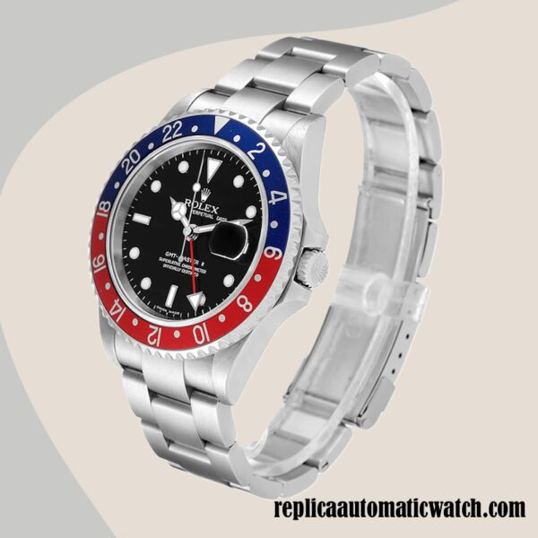 replica automatic Rolex Gmt Master Ii Rolex Calibre 2836/2813 Men's 16710PEPSI Black Dial - Image 3