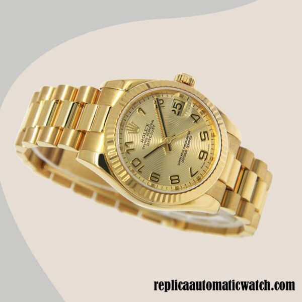 replica automatic Rolex Datejust Men's 178278 Rolex Calibre 2671/Mingzhu Engine Champagne Concentric Dial - Image 3
