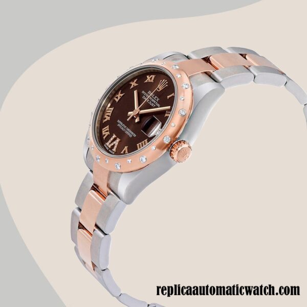 replica automatic Rolex Datejust Ladies 178341-72161 Rolex Calibre 2813 Two-tone Chocolate Dial - Image 3