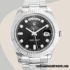 replica automatic Rolex Day-Date 218239 Men's Rolex Calibre 2836/2813 Silver-tone