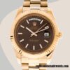 replica automatic Rolex Day-date 228235-0006 Rolex Calibre 2836/2813 Men's Hands and Markers Brown Dial