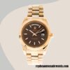 replica automatic Rolex Day-date 228235-0006 Rolex Calibre 2836/2813 Men's Hands and Markers Brown Dial - Image 2