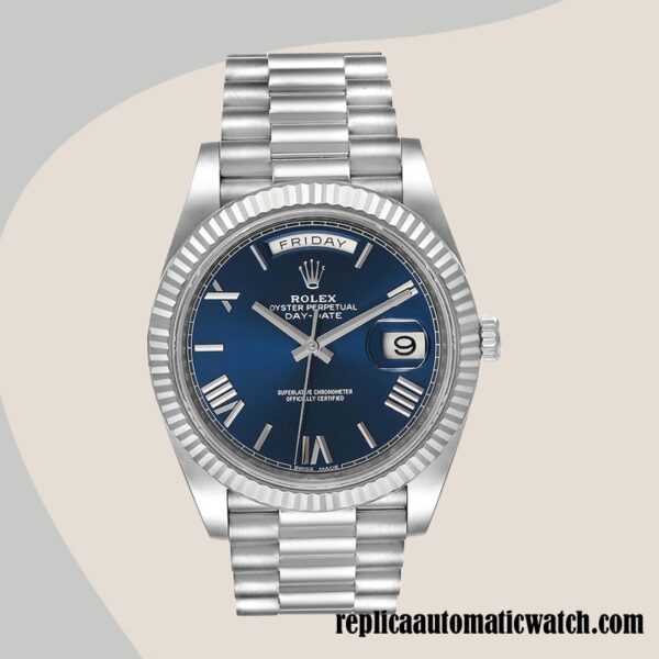 replica automatic Rolex Day-Date m228239-0007 Rolex Calibre 2836/2813 Men's 12mm Silver-tone - Image 2