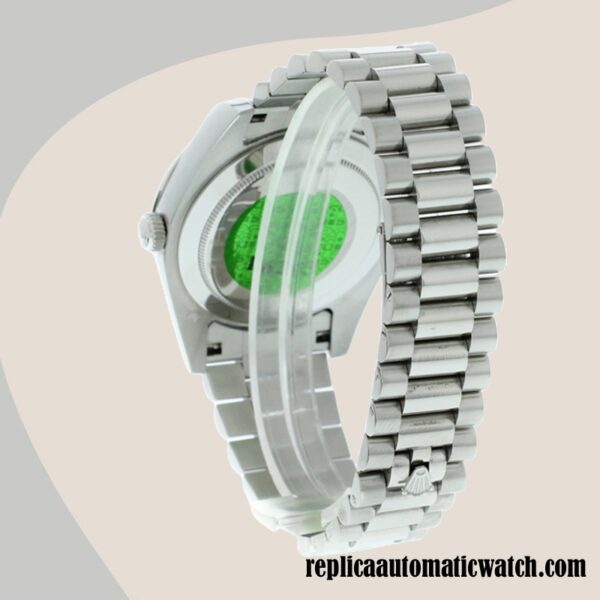 replica automatic Rolex Day-Date 228239 Men's Rolex Calibre 2836/2813 Silver-tone Automatic - Image 4