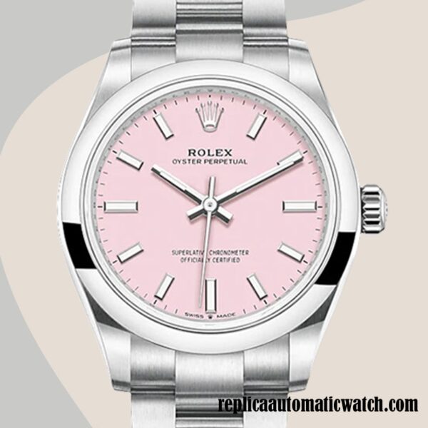 replica automatic Rolex Oyster Perpetual Rolex Calibre 2671/Mingzhu Engine Ladies m277200-0009 Pink Dial Automatic