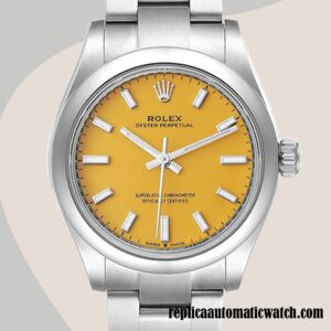 replica automatic Rolex Oyster Perpetual Ladies m277200-0005 Rolex Calibre 2671/Mingzhu Engine Yellow Dial