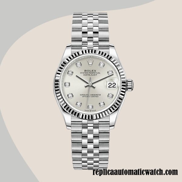 replica automatic Rolex Datejust Ladies m278274-0030 Rolex Calibre 2671/Mingzhu Engine Silver Dial - Image 2