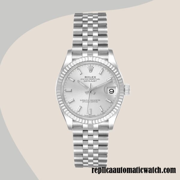 replica automatic Rolex Datejust Rolex Calibre 2671/Mingzhu Engine Unisex m278274-0011 Silver-tone - Image 2