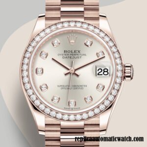 replica automatic Rolex Datejust m278285rbr-0030 Rolex Calibre 2671/Mingzhu Engine Ladies 12mm Rose Gold-tone