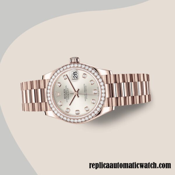 replica automatic Rolex Datejust m278285rbr-0030 Rolex Calibre 2671/Mingzhu Engine Ladies 12mm Rose Gold-tone - Image 3