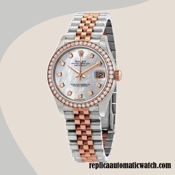 replica automatic Rolex Datejust Rolex Calibre 2671/Mingzhu Engine m278381rbr-0026 Ladies Around 12mm Mother of Pearl Dial - Image 2