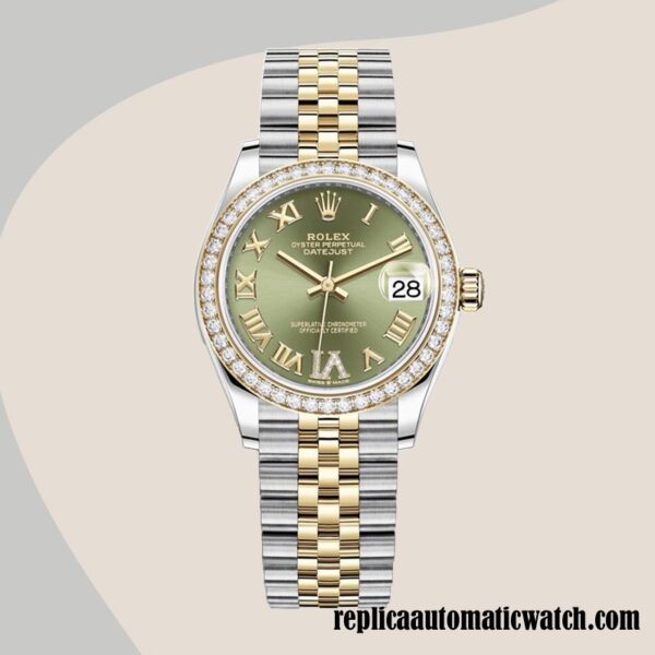 replica automatic Rolex Datejust Rolex Calibre 2671/Mingzhu Engine Ladies m278383rbr-0016 Green Dial Two-tone - Image 2