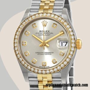 replica automatic Rolex Datejust Rolex Calibre 2671/Mingzhu Engine m278383rbr-0020 Ladies Two-tone Silver Dial
