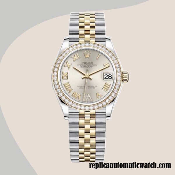 replica automatic Rolex Datejust Ladies Rolex Calibre 2671/Mingzhu Engine m278383rbr-0004 Two-tone - Image 2