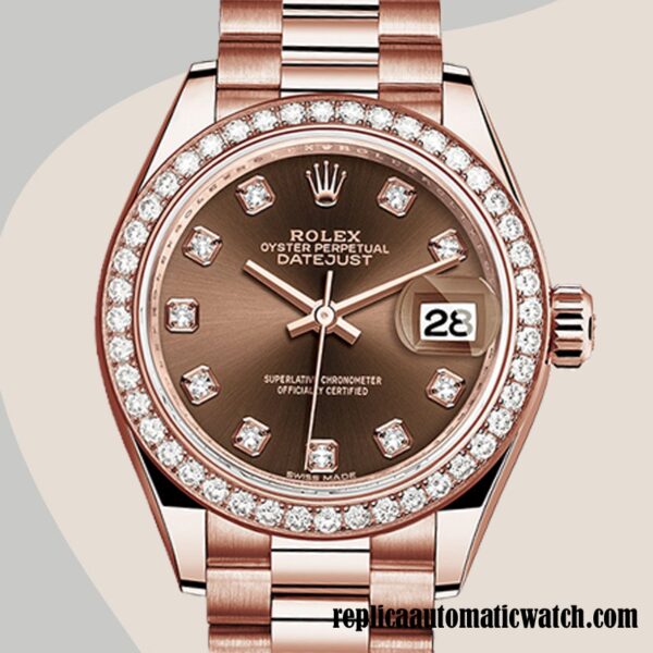 replica automatic Rolex Datejust Rolex Calibre 2671 Ladies 279135rbr-0017 Brown Dial