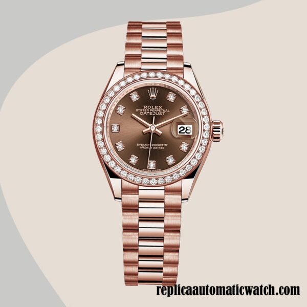 replica automatic Rolex Datejust Rolex Calibre 2671 Ladies 279135rbr-0017 Brown Dial - Image 2